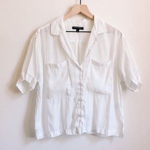 Banana Republic Utility Button Up Shirt in White